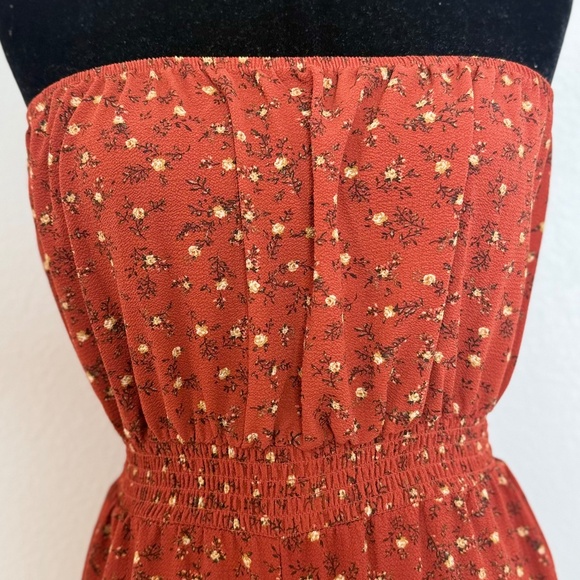 Forever 21 Strapless Jumpsuit in Rust - Picture 1 of 5